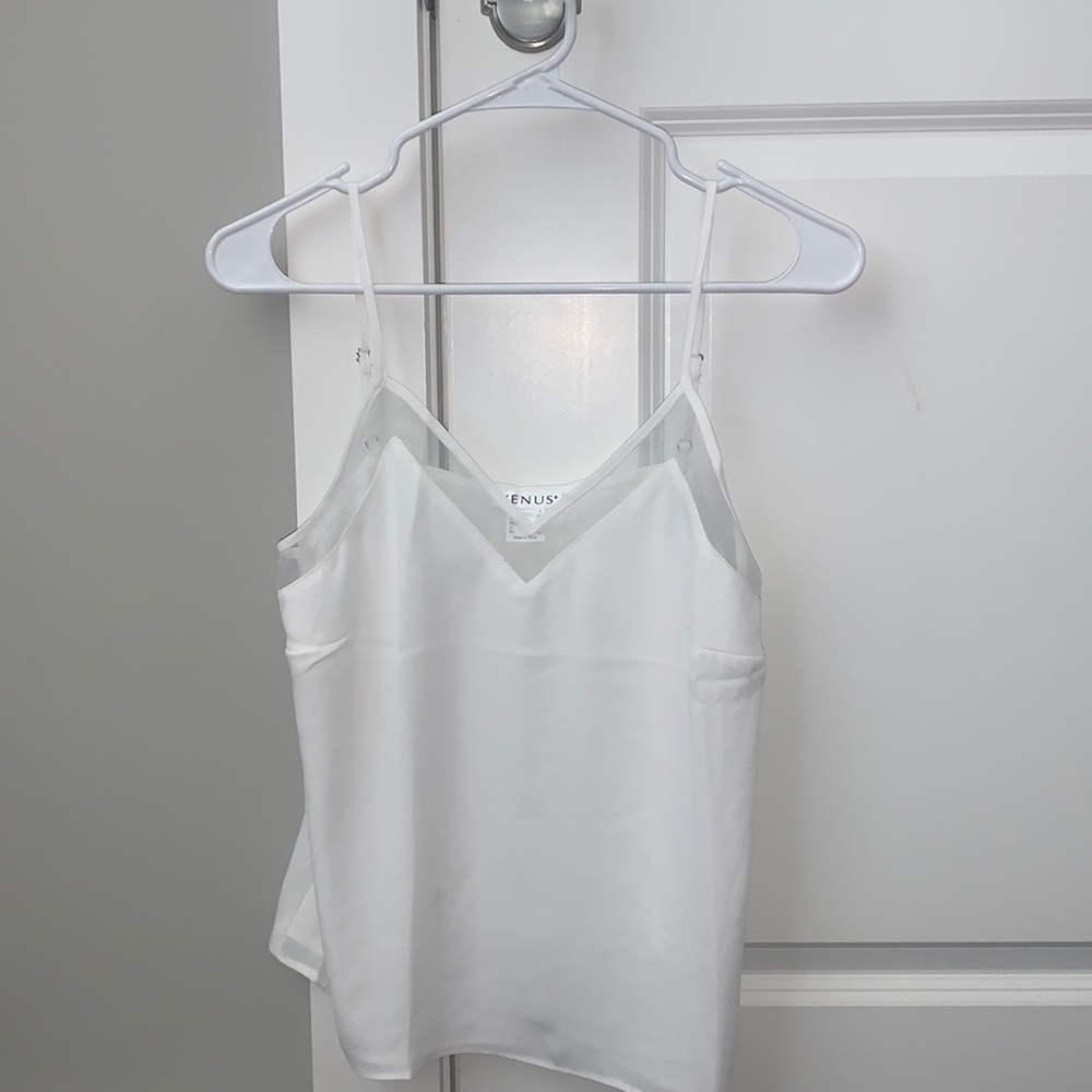 White thin strap camisole